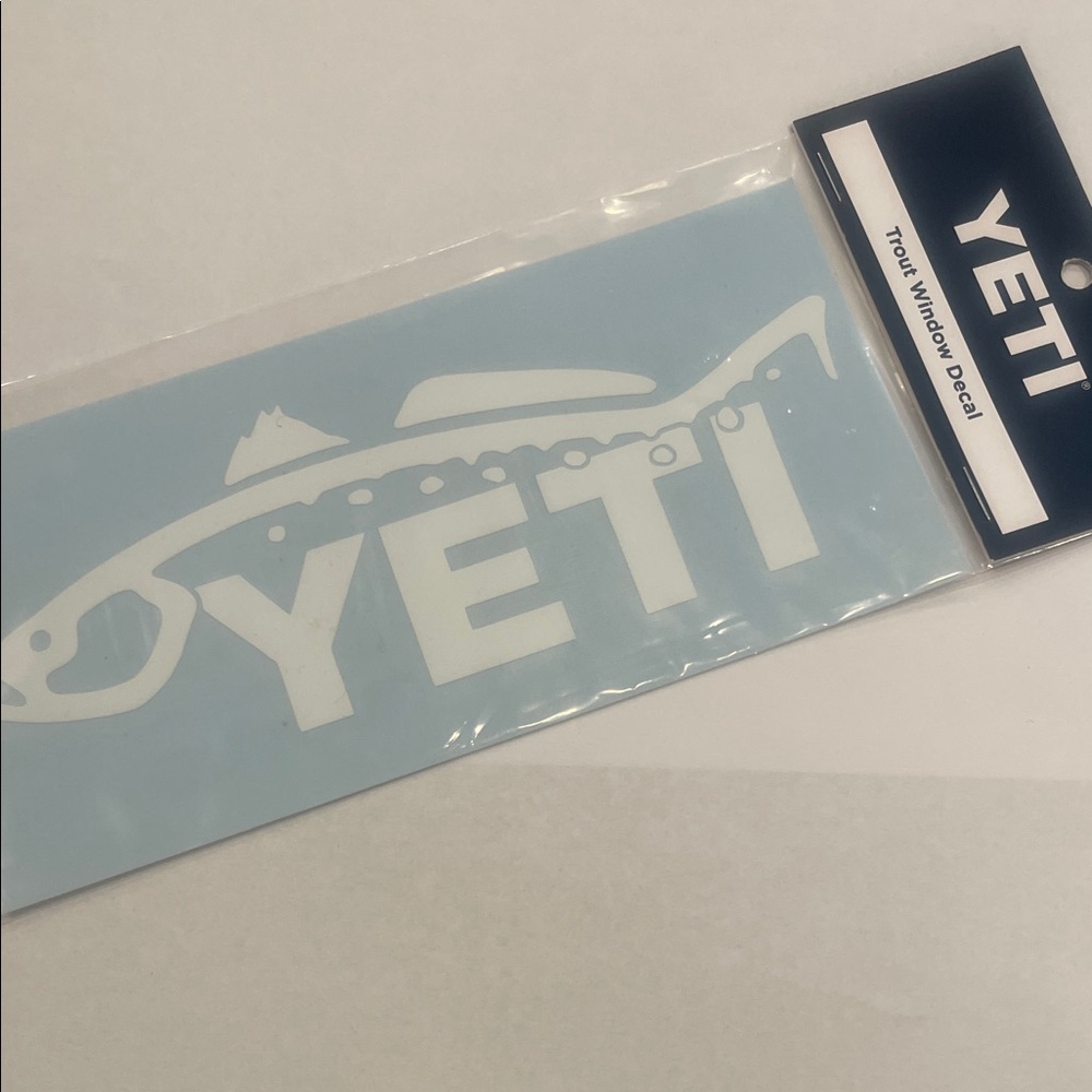 YETI White Trout Decal